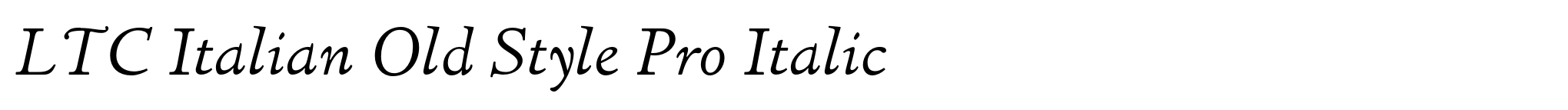 LTC Italian Old Style Pro Italic image